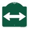 Signmission Designer Series Bidirectional Arrow Black, Green & White Aluminum Sign, 18" x 18", GW-1818-24312 A-DES-GW-1818-24312 - alternate 1
